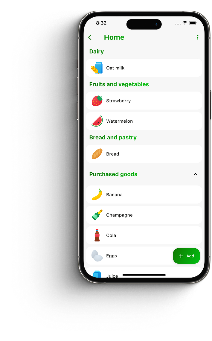 Green Lists screenshot