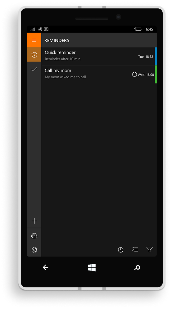 Orange Reminder screenshot